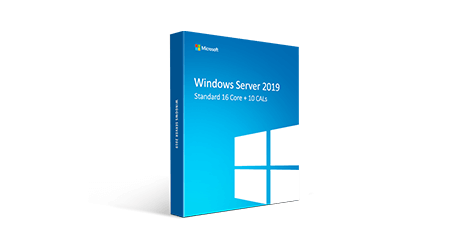 Windows Server 2019 Standard 16 Core + 10 User CALs
